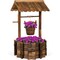 Best Choice Products Rustic Wooden Wishing Well Planter Outdoor Home Decor for Patio, Garden, Yard w/ Hanging Bucket